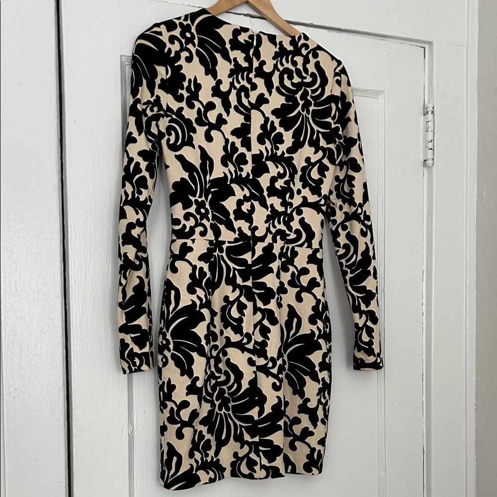 Black and Cream Patterned CeCe Mini Dress - Picture 5 of 8